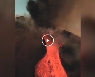 Esto es lo que ocurre cuando un Dron sobrevuela un volcán activo.