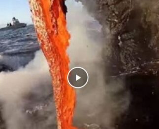 Video del Volcán Cumbre Vieja en La Palma llegando al Mar.